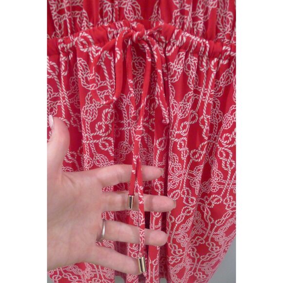 Tommy Hilfiger Nautical Rope Print Romper - Red M - Picture 6 of 10